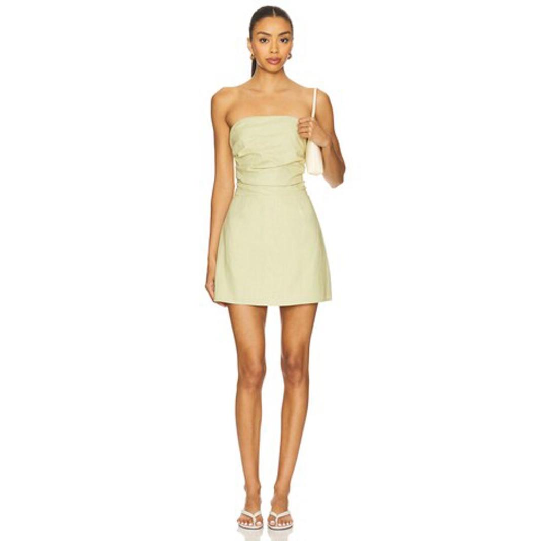 Sndys Romi Linen Dress In Pear